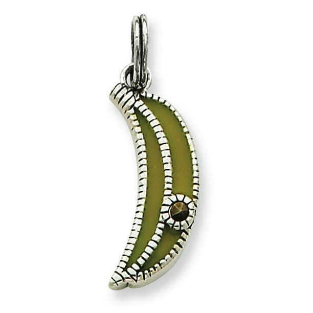 Beautiful Sterling Silver Polished Enameled Gecko Chain Slide Pendant